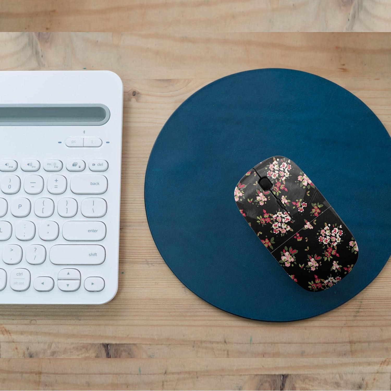 Ratón Inalámbrico Ergonómico Sanacci Floral USB 2.4GHz