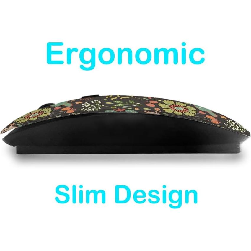 Ratón Inalámbrico Ergonómico Sanacci Floral USB 2.4GHz