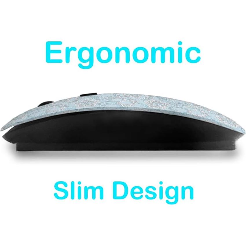 Ratón Inalámbrico Ergonómico Sanacci Floral Vintage USB