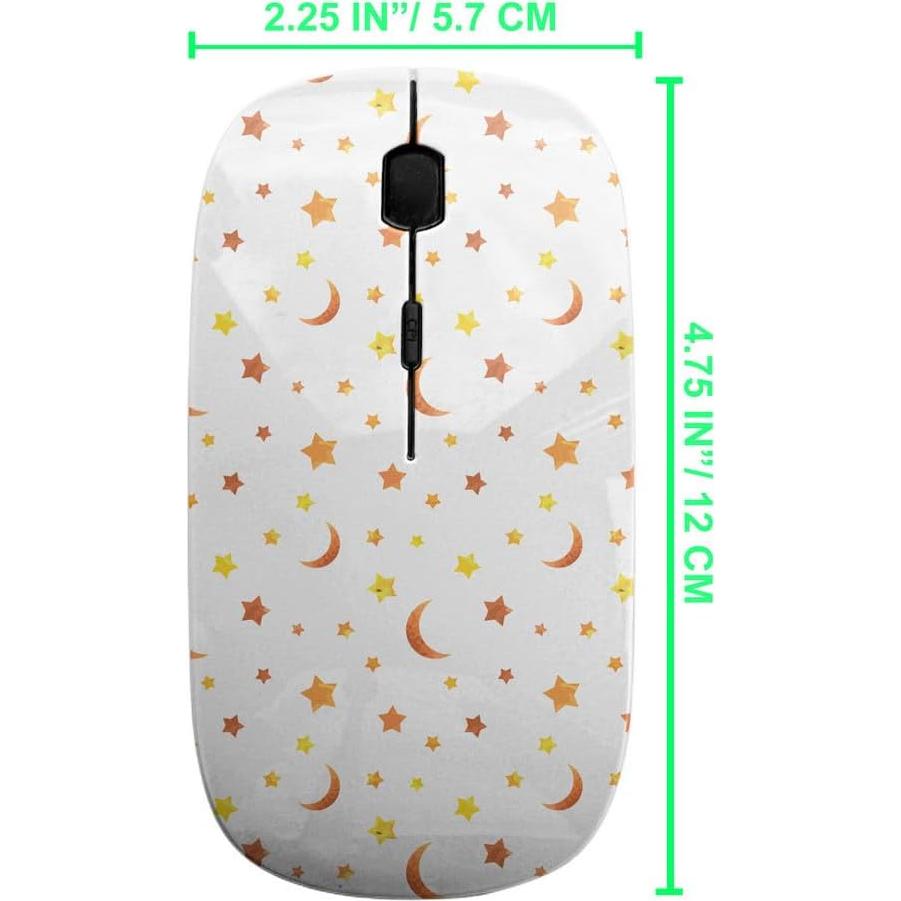 Ratón Inalámbrico Ergonómico Sanacci Vintage Estrellas y Lunas