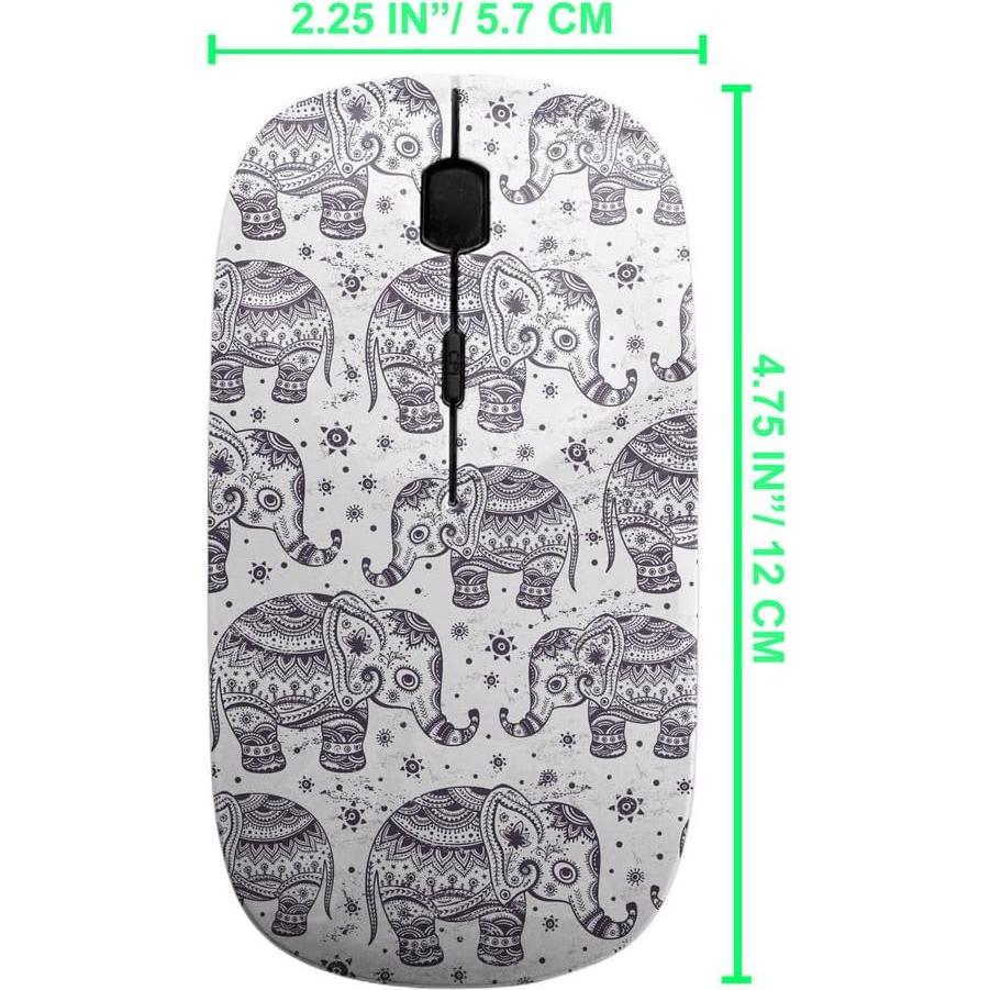 Ratón Inalámbrico Ergonómico Sanacci Vintage Loto Indio