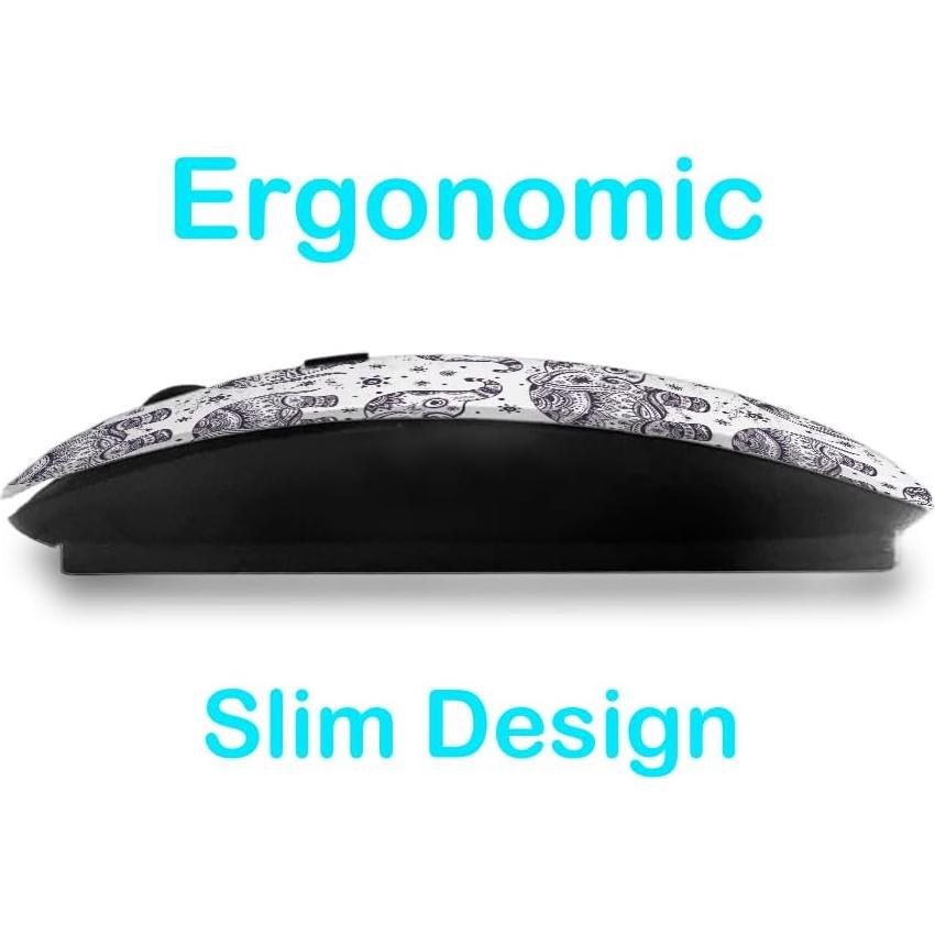 Ratón Inalámbrico Ergonómico Sanacci Vintage Loto Indio