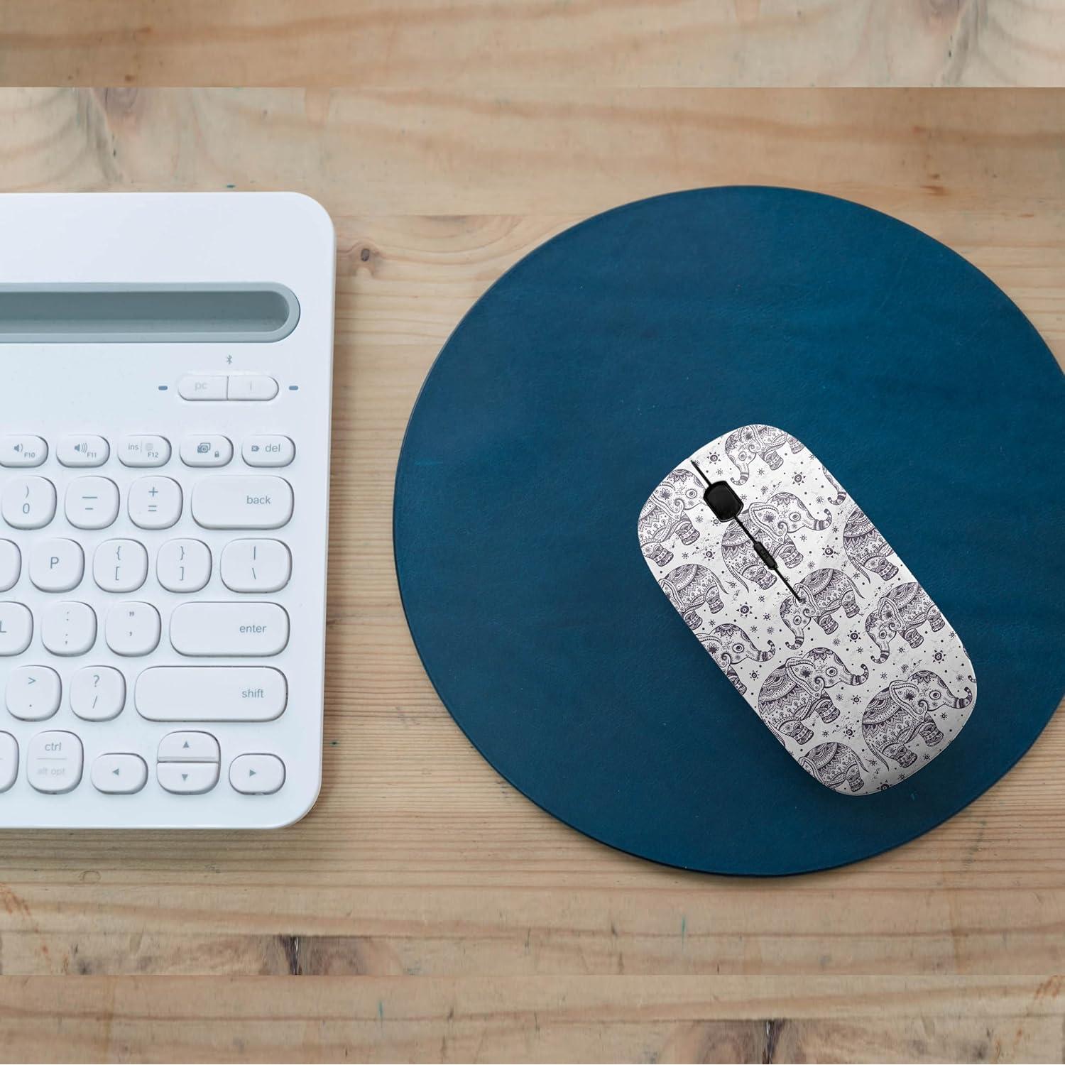 Ratón Inalámbrico Ergonómico Sanacci Vintage Loto Indio