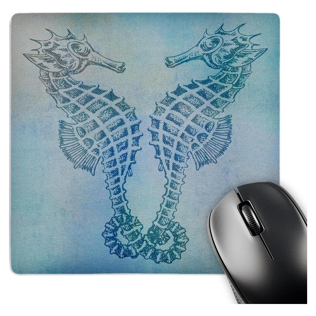 Alfombrilla de Ratón 3dRose Caballitos de Mar 20x20cm