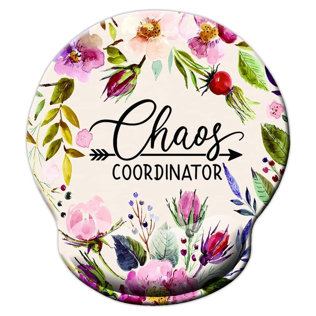 Alfombrilla de Ratón SuoLong Floral con Soporte de Muñeca de Gel