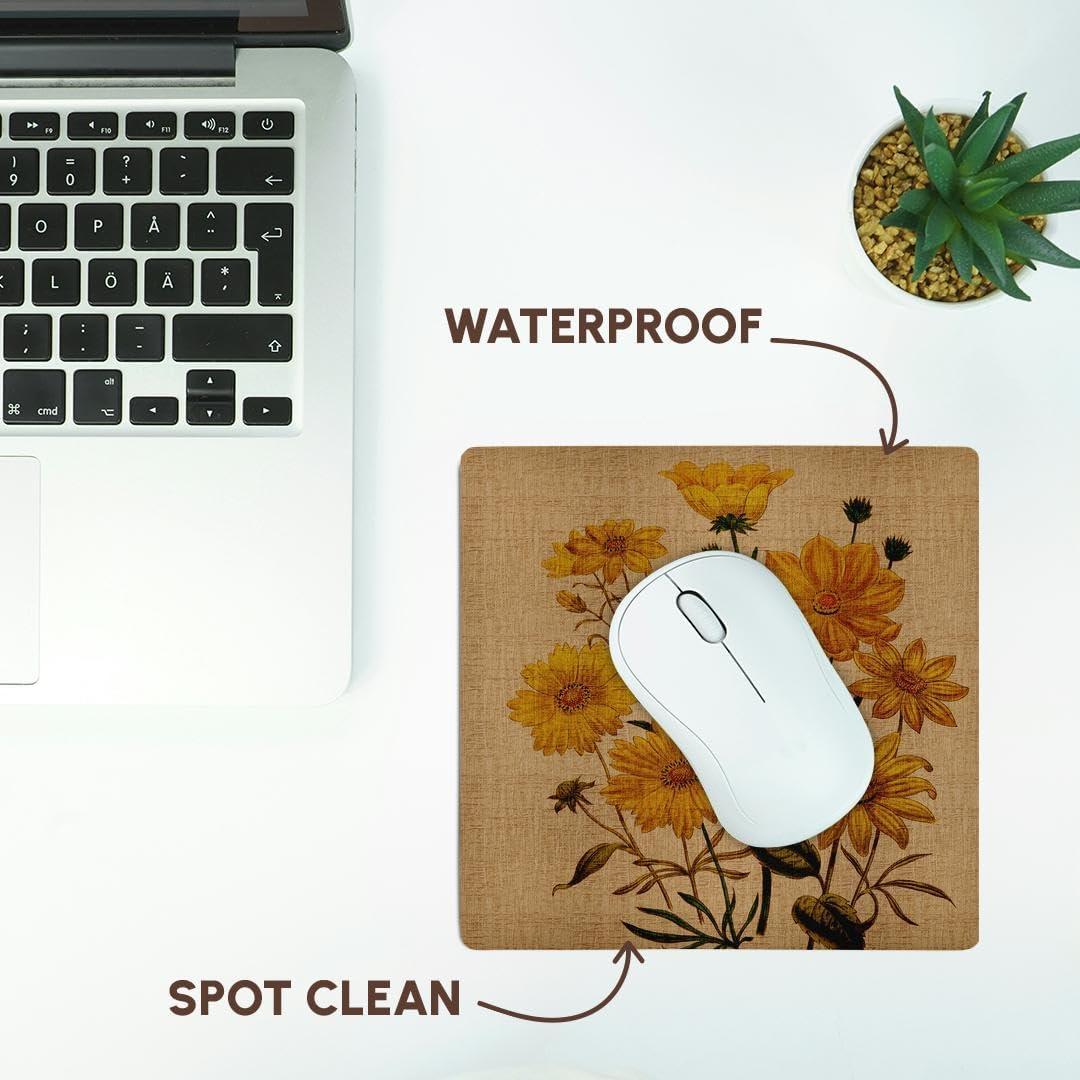 Alfombrilla de Ratón 3dRose Flores Amarillas 20.32x20.32 cm