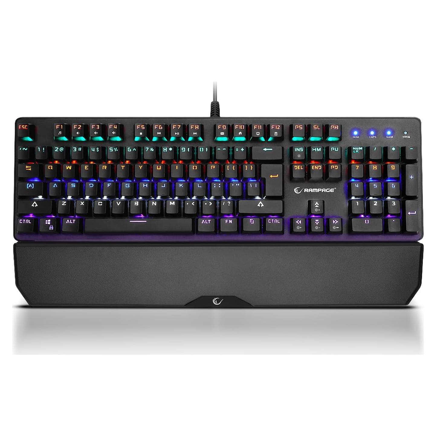 Teclado Mecánico para Juegos Rampage KB-R86 - RGB, 101 Teclas