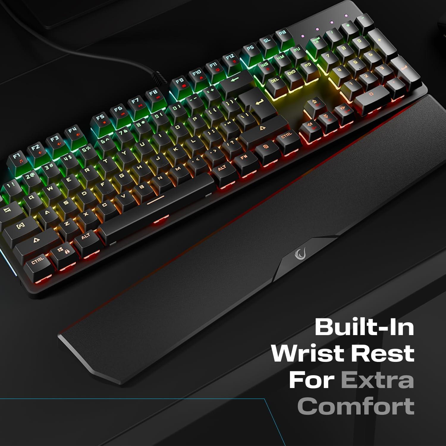 Teclado Mecánico para Juegos Rampage KB-R86 - RGB, 101 Teclas