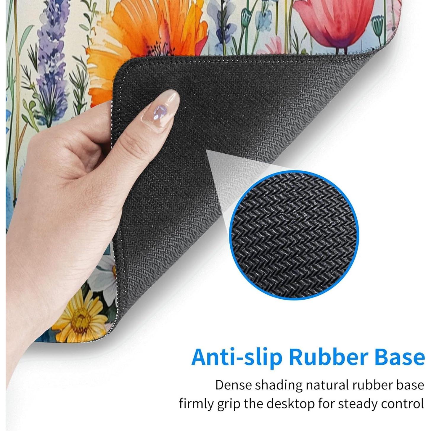 Alfombrilla de Ratón Grande Terxgrl Floral 80x30cm Antideslizante