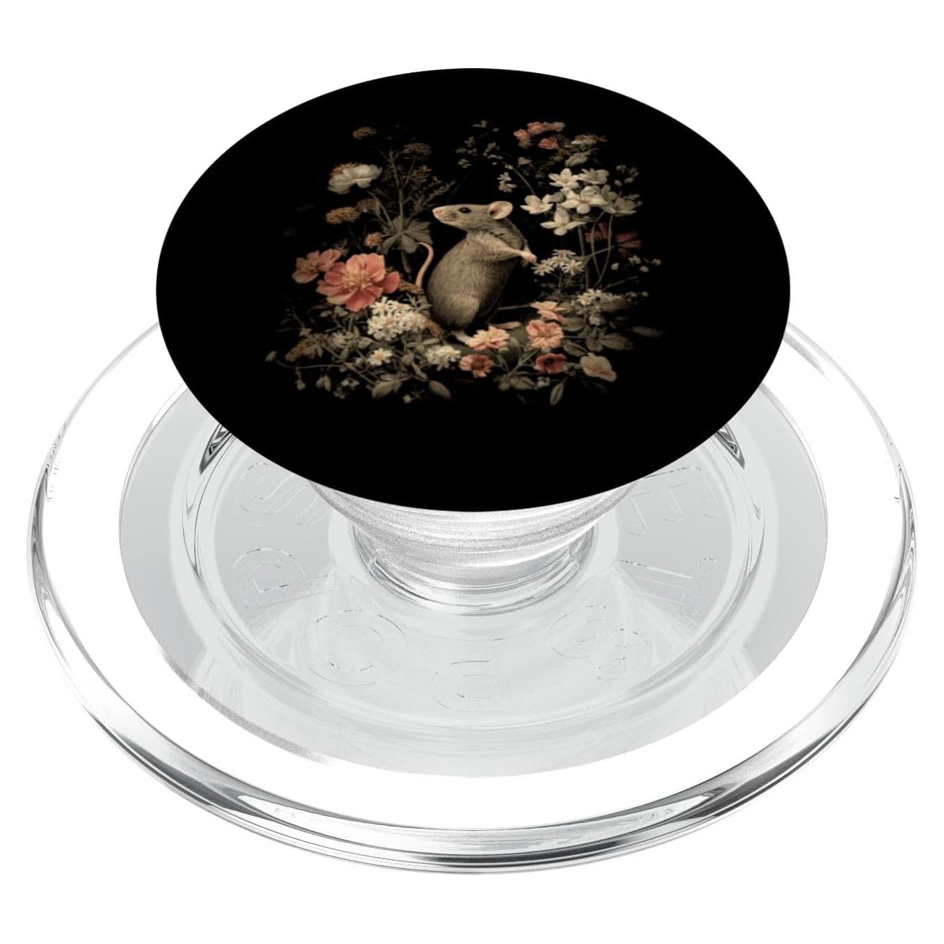 PopGrip Magnético PopSockets Ratón y Flores Vintage