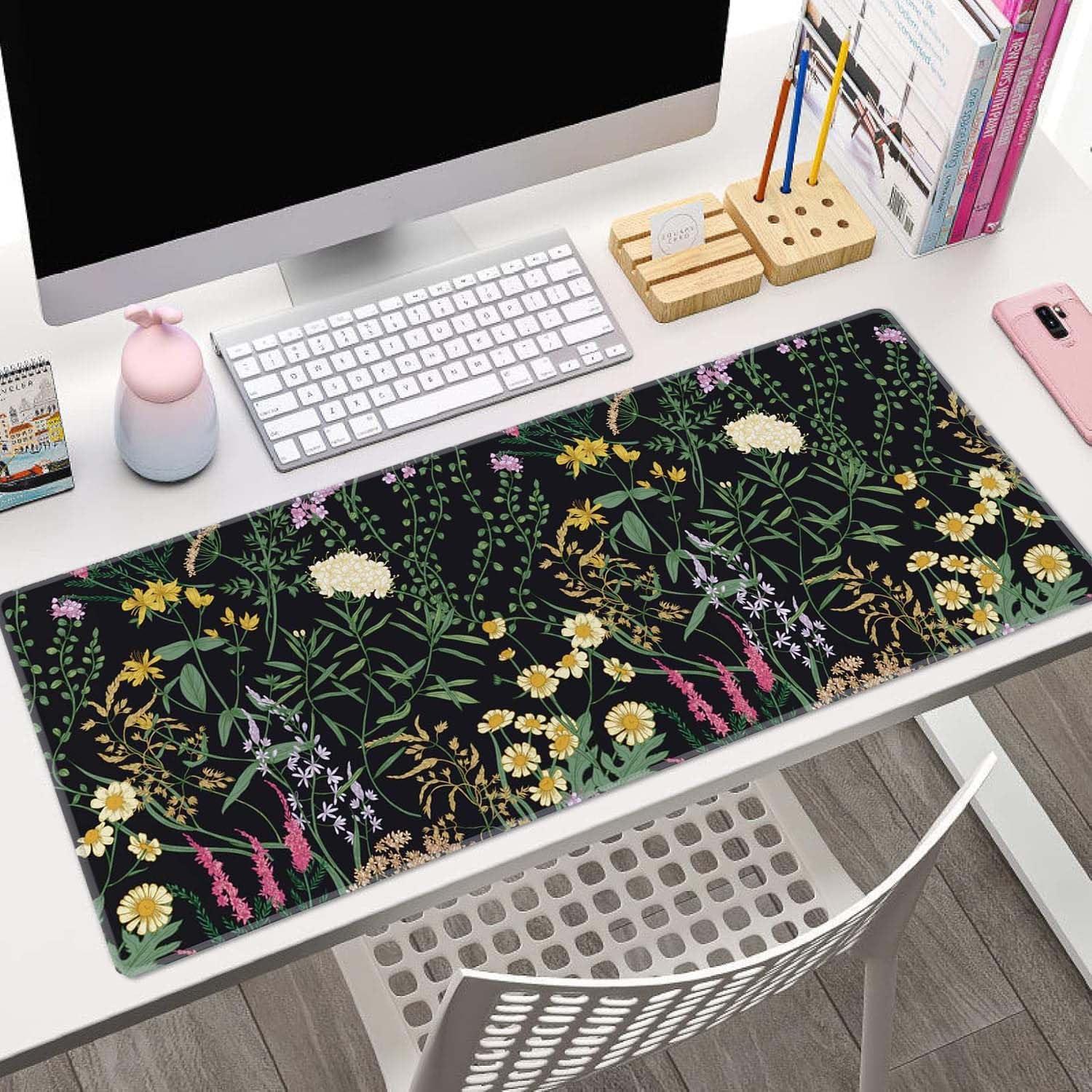 Alfombrilla de Ratón Wasica KUN-XLPAD-8060 Floral Grande 800x300mm