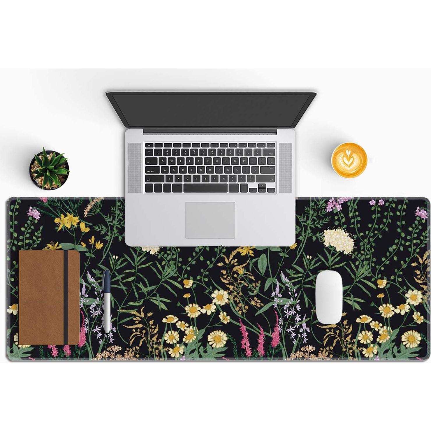 Alfombrilla de Ratón Wasica KUN-XLPAD-8060 Floral Grande 800x300mm