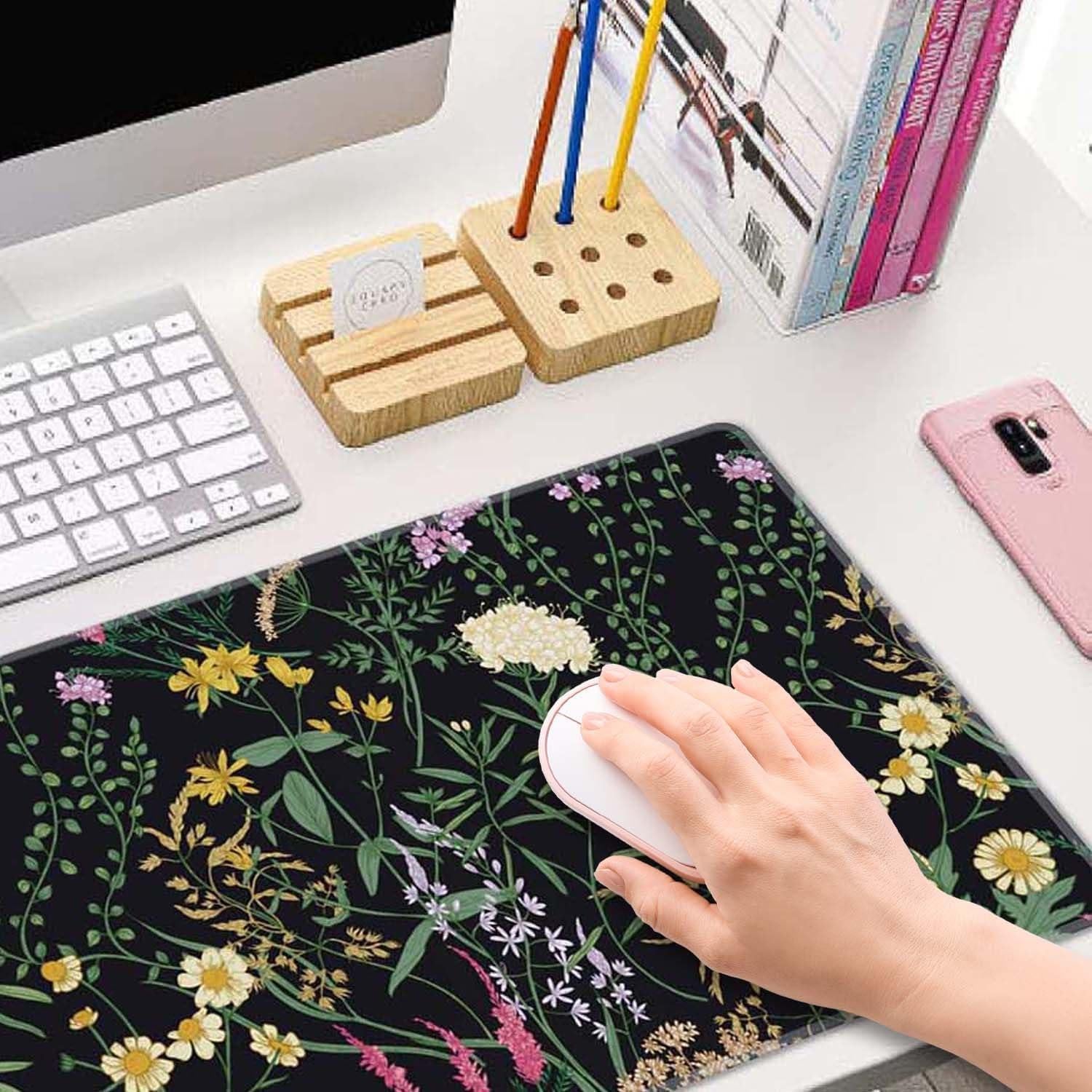 Alfombrilla de Ratón Wasica KUN-XLPAD-8060 Floral Grande 800x300mm