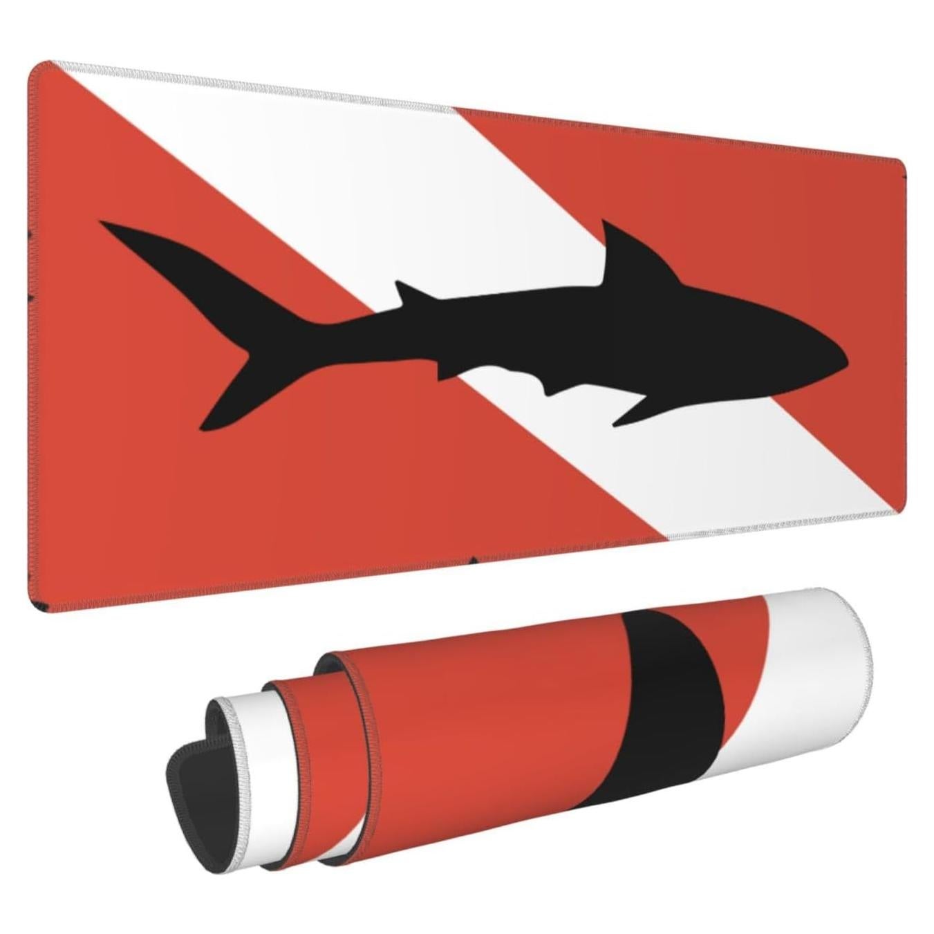 Alfombrilla de Ratón PUTWULB Vintage Shark 80x30 cm Base de Goma