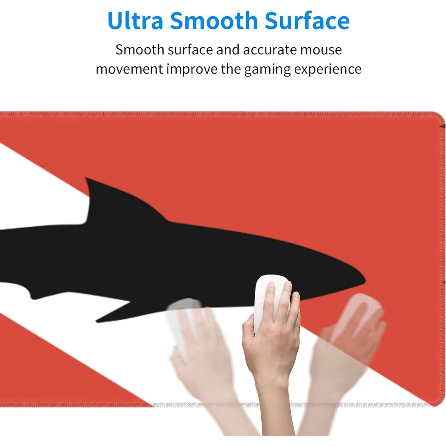 Alfombrilla de Ratón PUTWULB Vintage Shark 80x30 cm Base de Goma