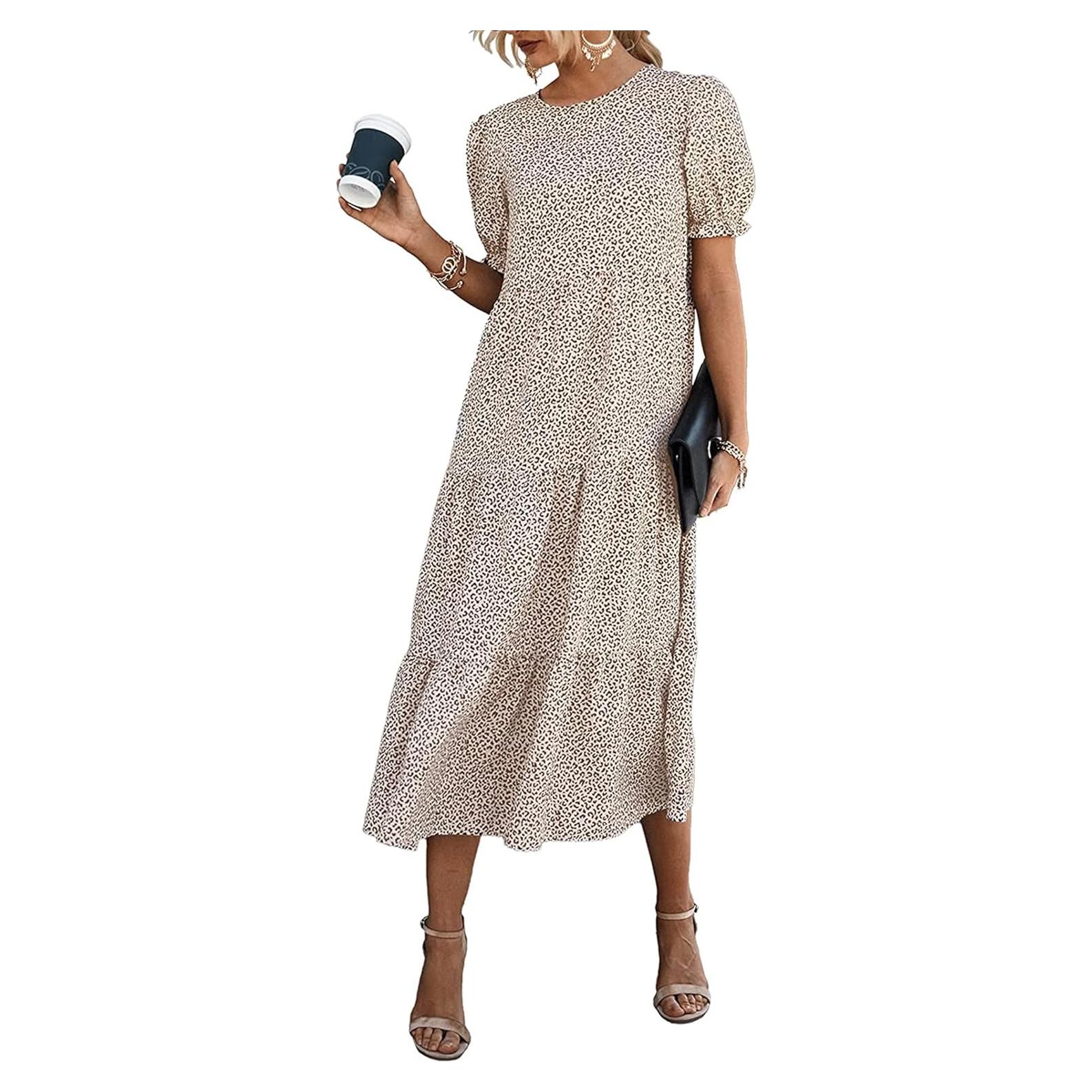 Vestido Bohemio Floral Midi PRETTYGARDEN para Mujeres