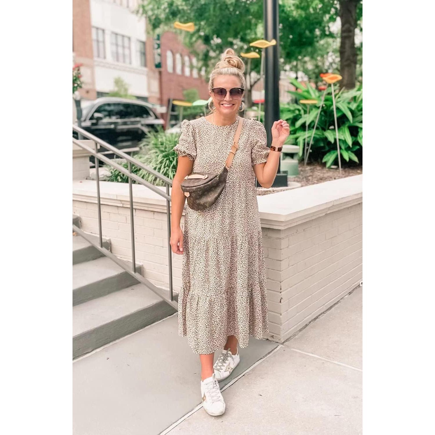 Vestido Bohemio Floral Midi PRETTYGARDEN para Mujeres