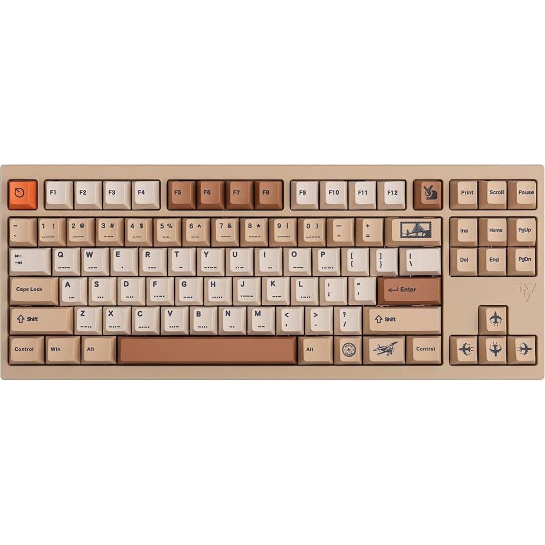 Juego de Teclas PBT Mintcaps 143 Teclas Perfil Cherry Beige
