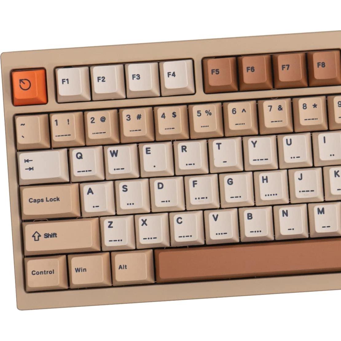 Juego de Teclas PBT Mintcaps 143 Teclas Perfil Cherry Beige