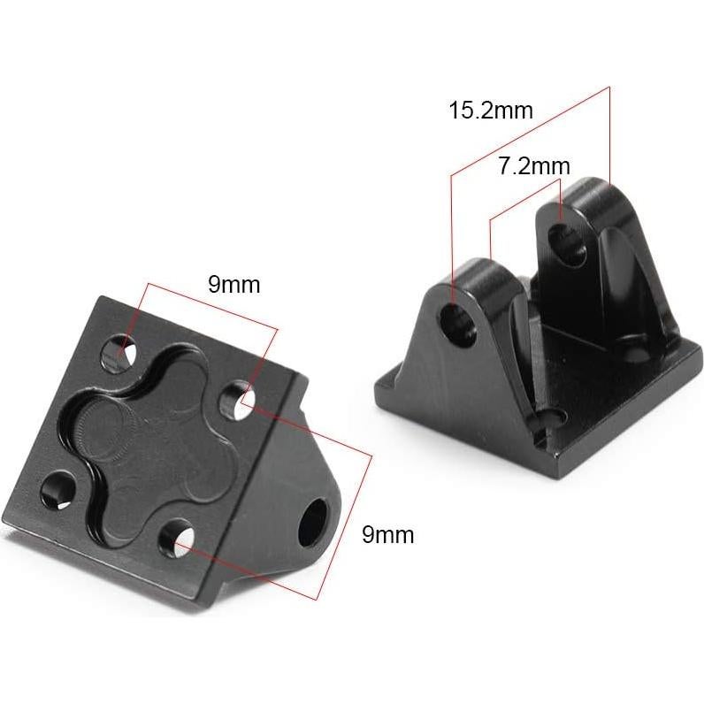 Gancho de Remolque FAST-RC para Coche RC 1:10 Metal Negro