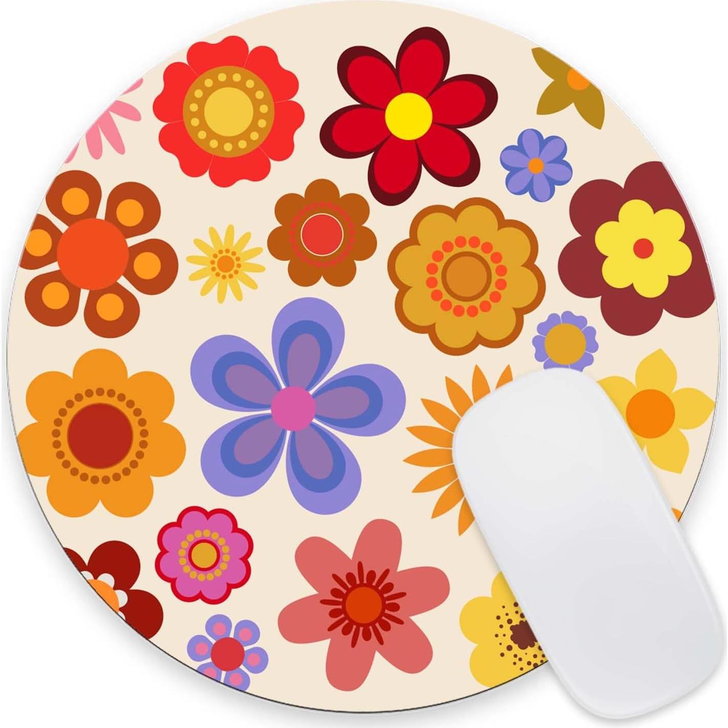 Alfombrilla de Ratón Nphuriy Flores Vintage 20.1x20.1 cm