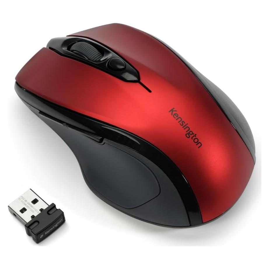 Mouse Inalambrico Kensington Pro Fit Mediano Rojo Rubí 1750 DPI