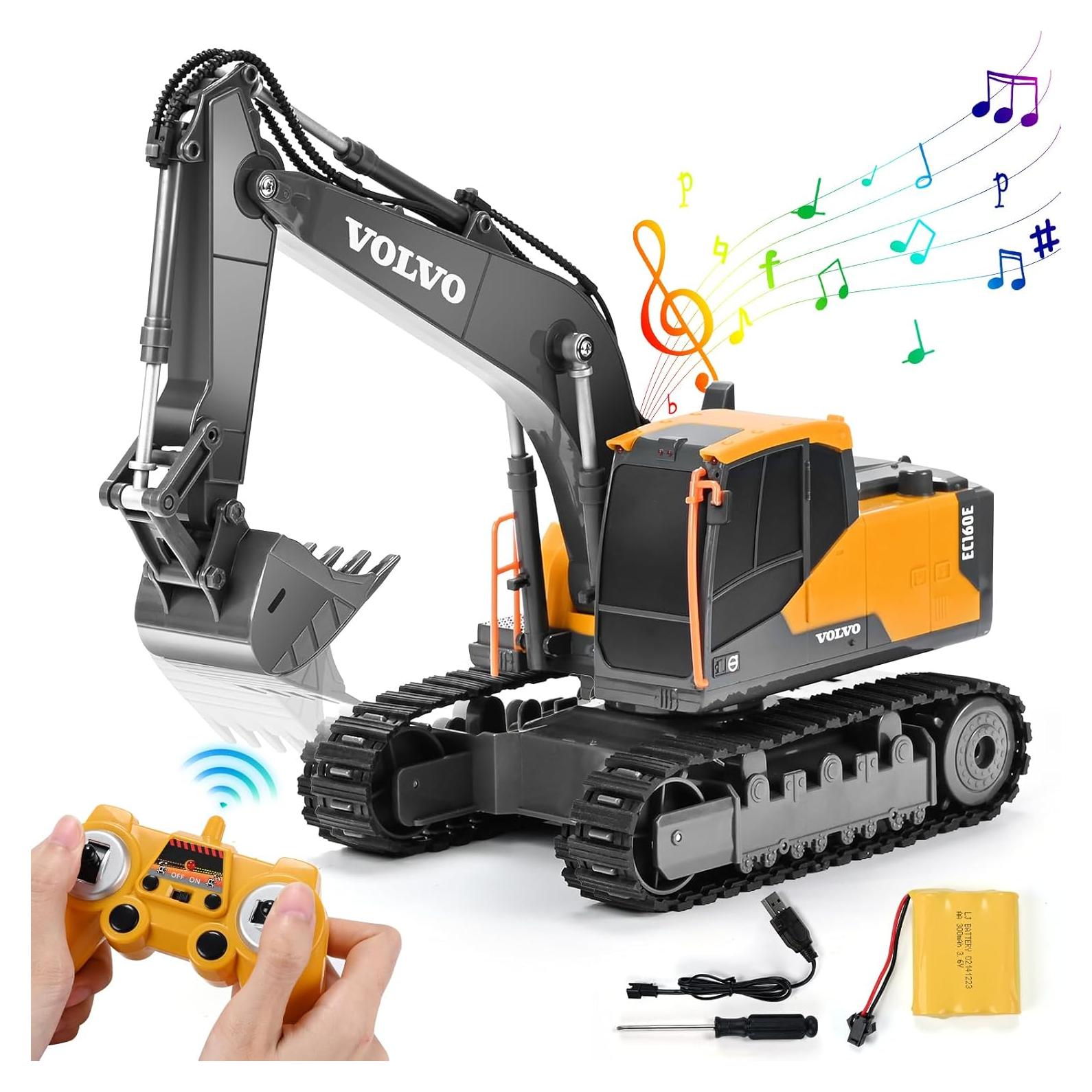 Excavadora RC Double E EC160E Juguete Control Remoto 25.4cm