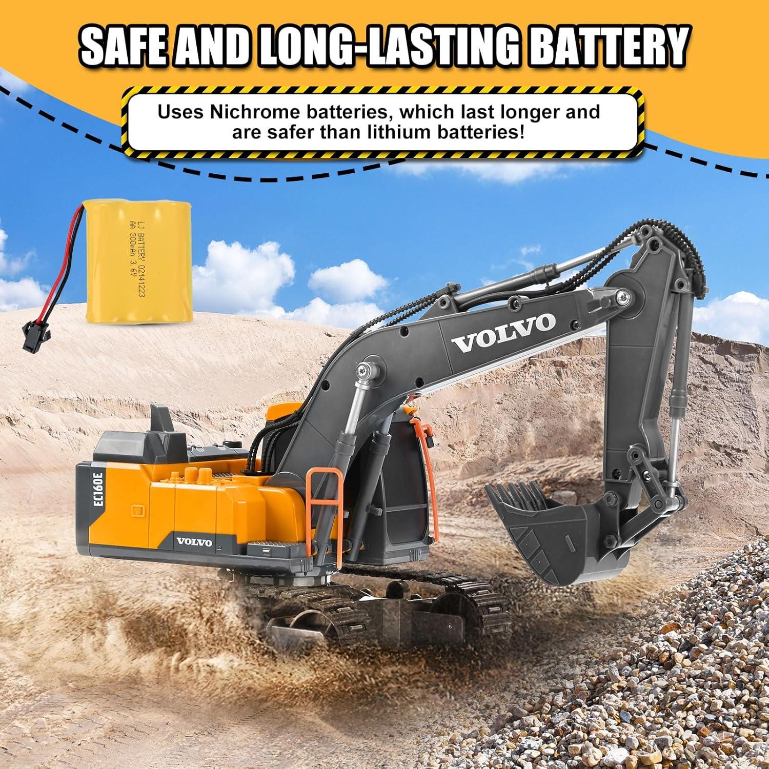 Excavadora RC Double E EC160E Juguete Control Remoto 25.4cm