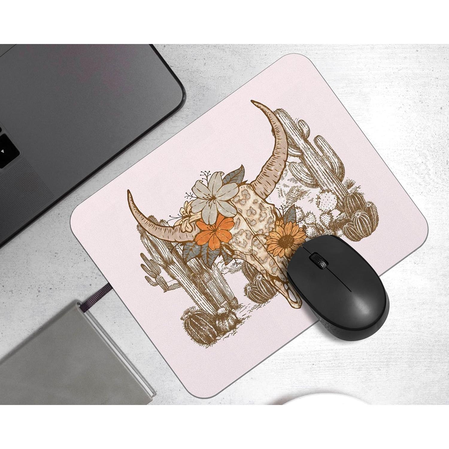 Alfombrilla de Ratón Antideslizante OFlich Cráneo de Vaca 20.1x24.1cm