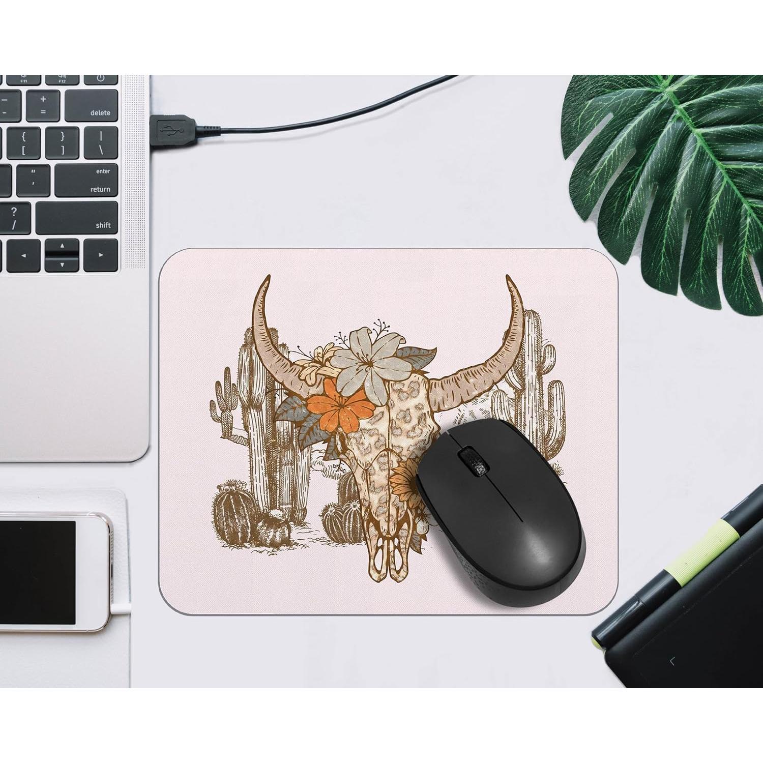 Alfombrilla de Ratón Antideslizante OFlich Cráneo de Vaca 20.1x24.1cm