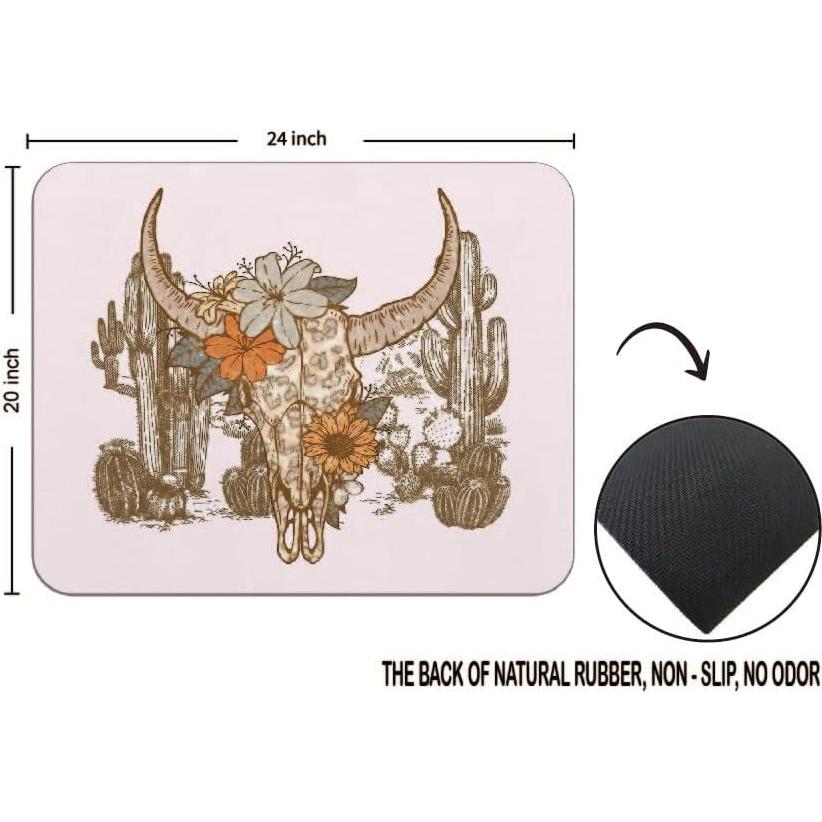 Alfombrilla de Ratón Antideslizante OFlich Cráneo de Vaca 20.1x24.1cm
