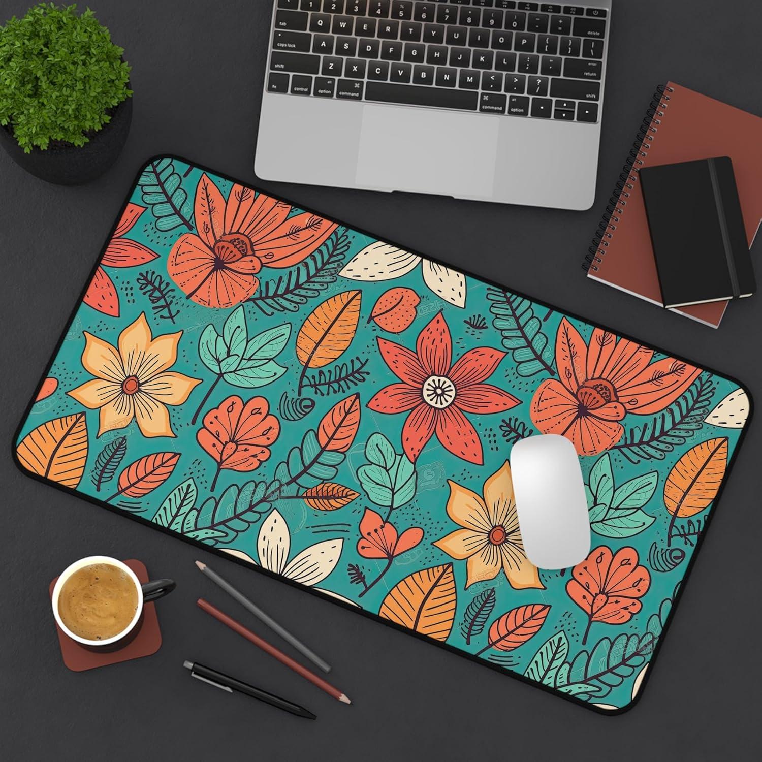 Alfombrilla de Escritorio Floral Retro Genérico 30.5x45.7cm