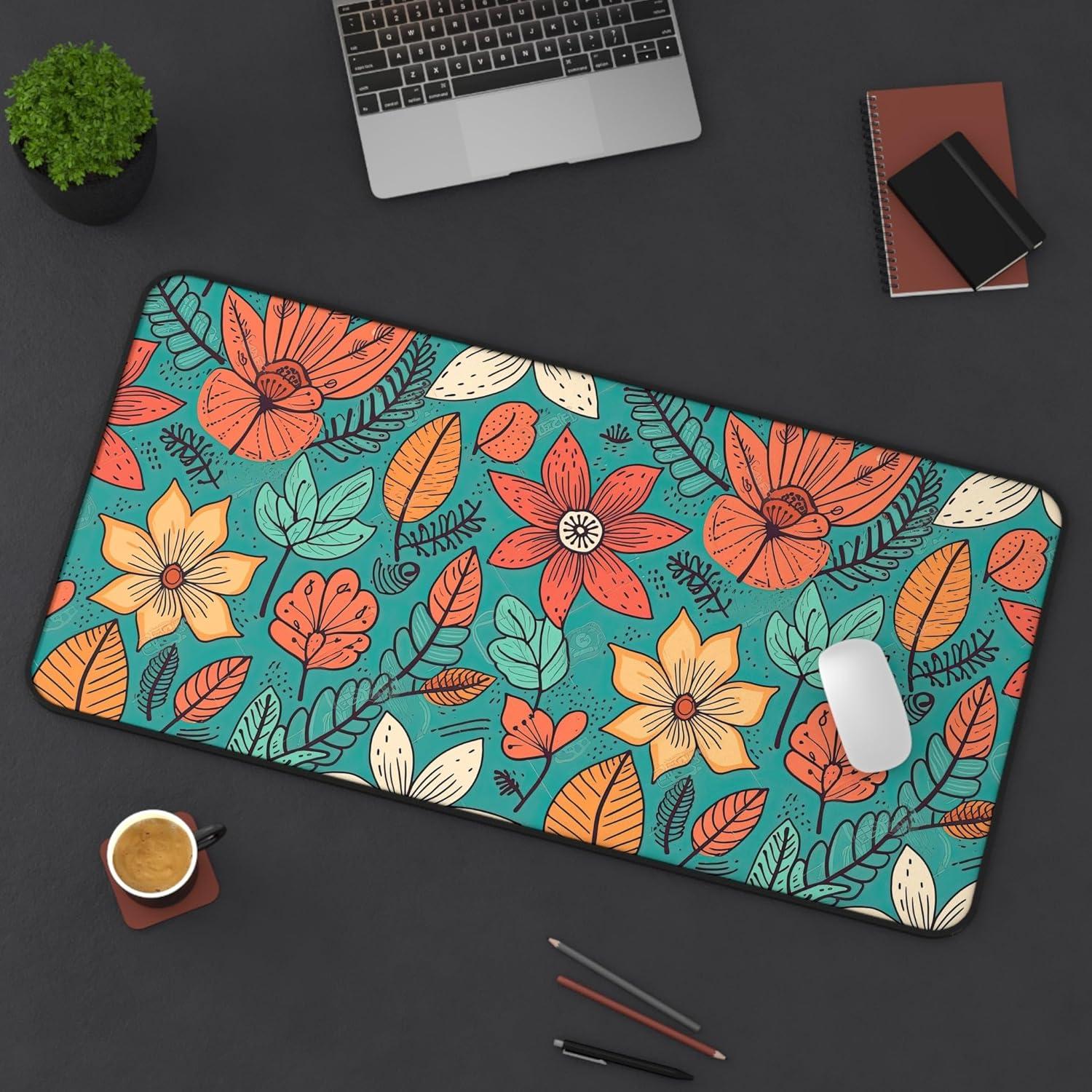 Alfombrilla de Escritorio Floral Retro Genérico 30.5x45.7cm