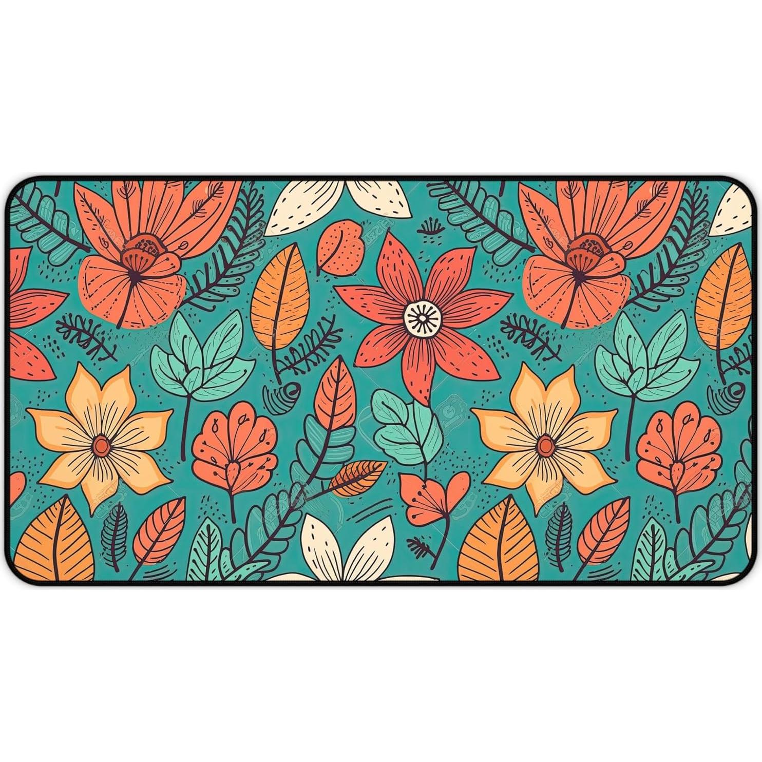 Alfombrilla de Escritorio Floral Retro Genérico 30.5x45.7cm