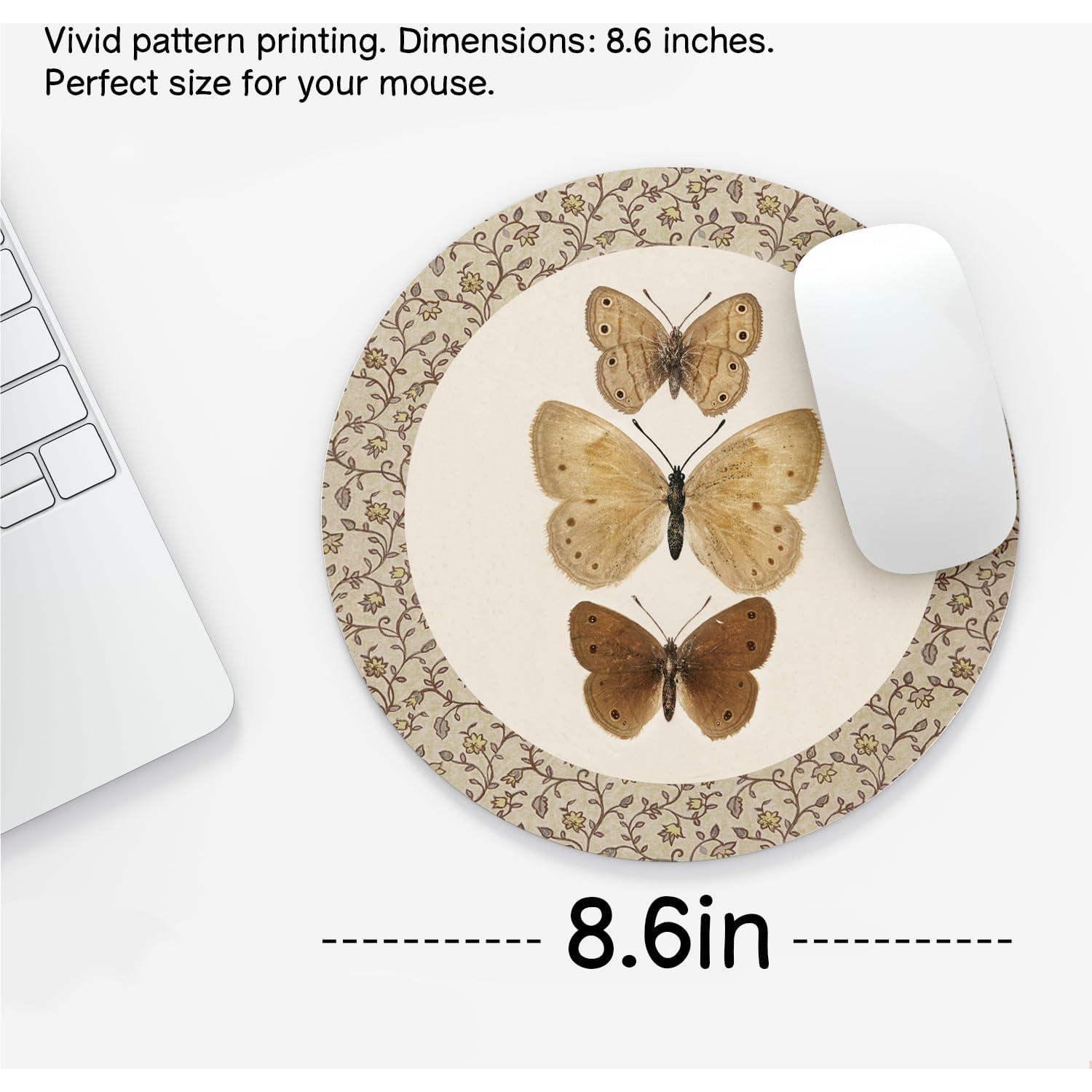 Alfombrilla de Ratón NaZaUK Vintage Mariposa 22x22 cm