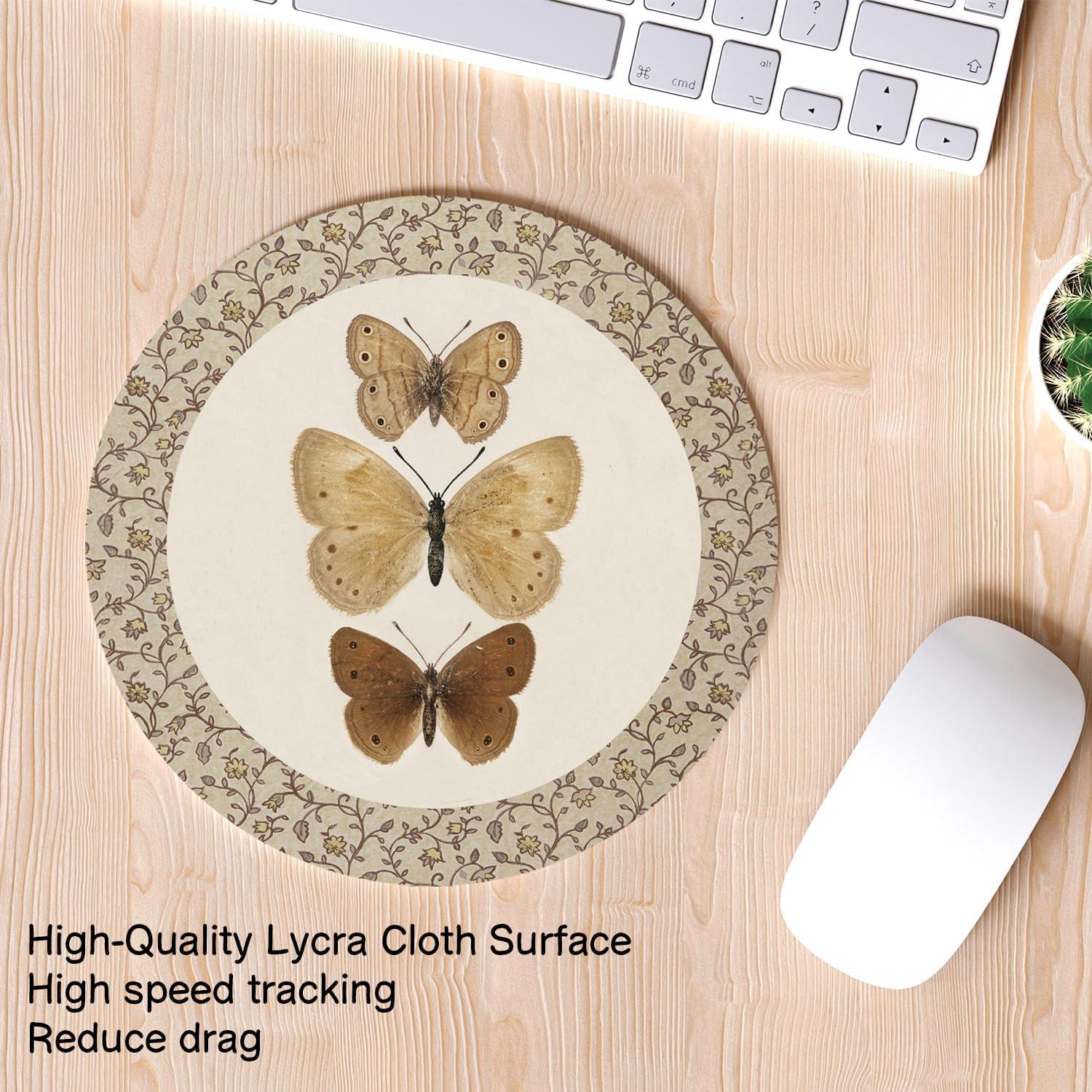 Alfombrilla de Ratón NaZaUK Vintage Mariposa 22x22 cm