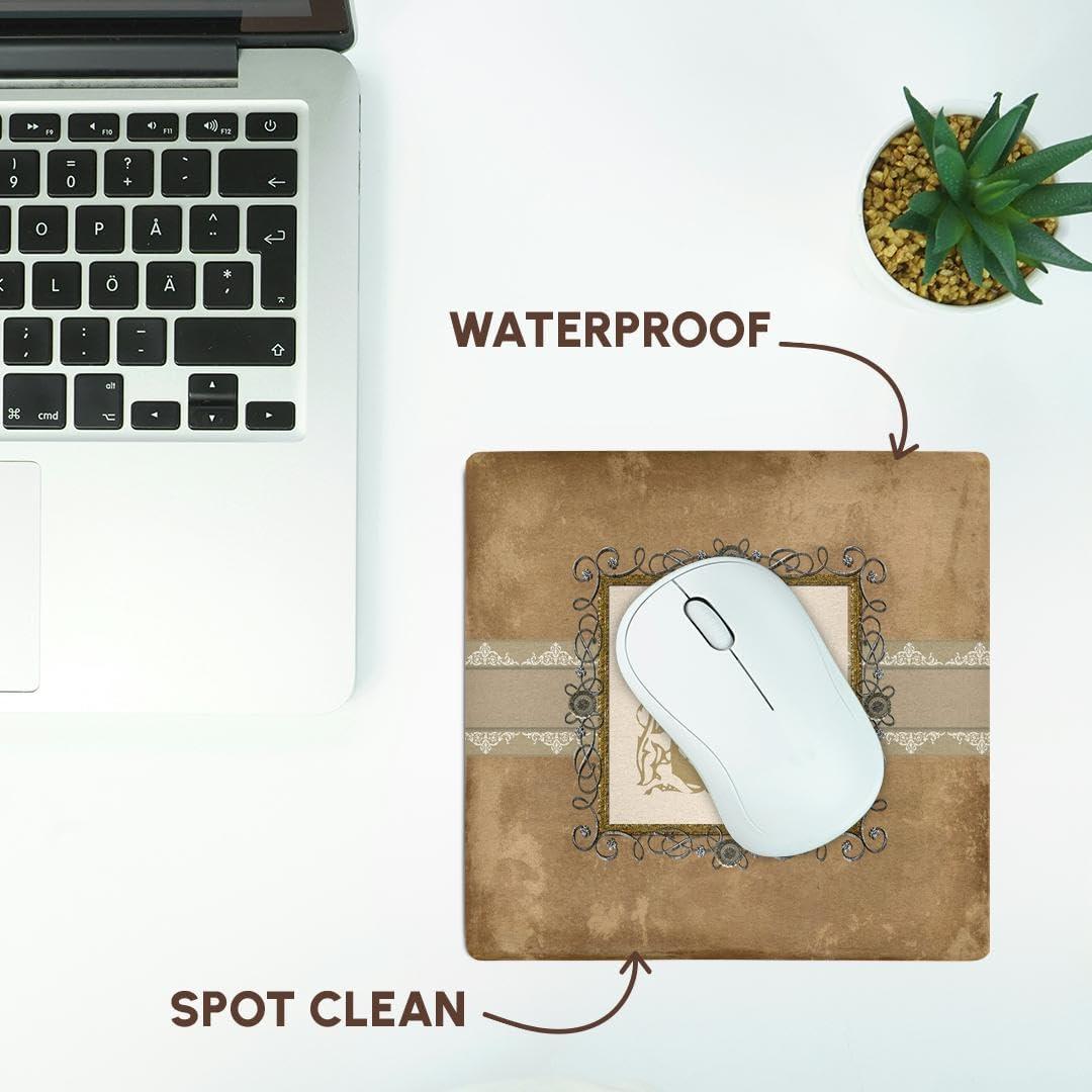 Alfombrilla de Ratón 3D Rose S Inicial Vintage 20.32 cm