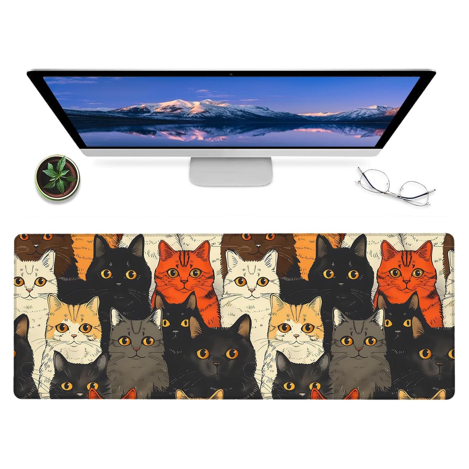 Alfombrilla de Ratón Antideslizante AINORI Gato 80x30cm