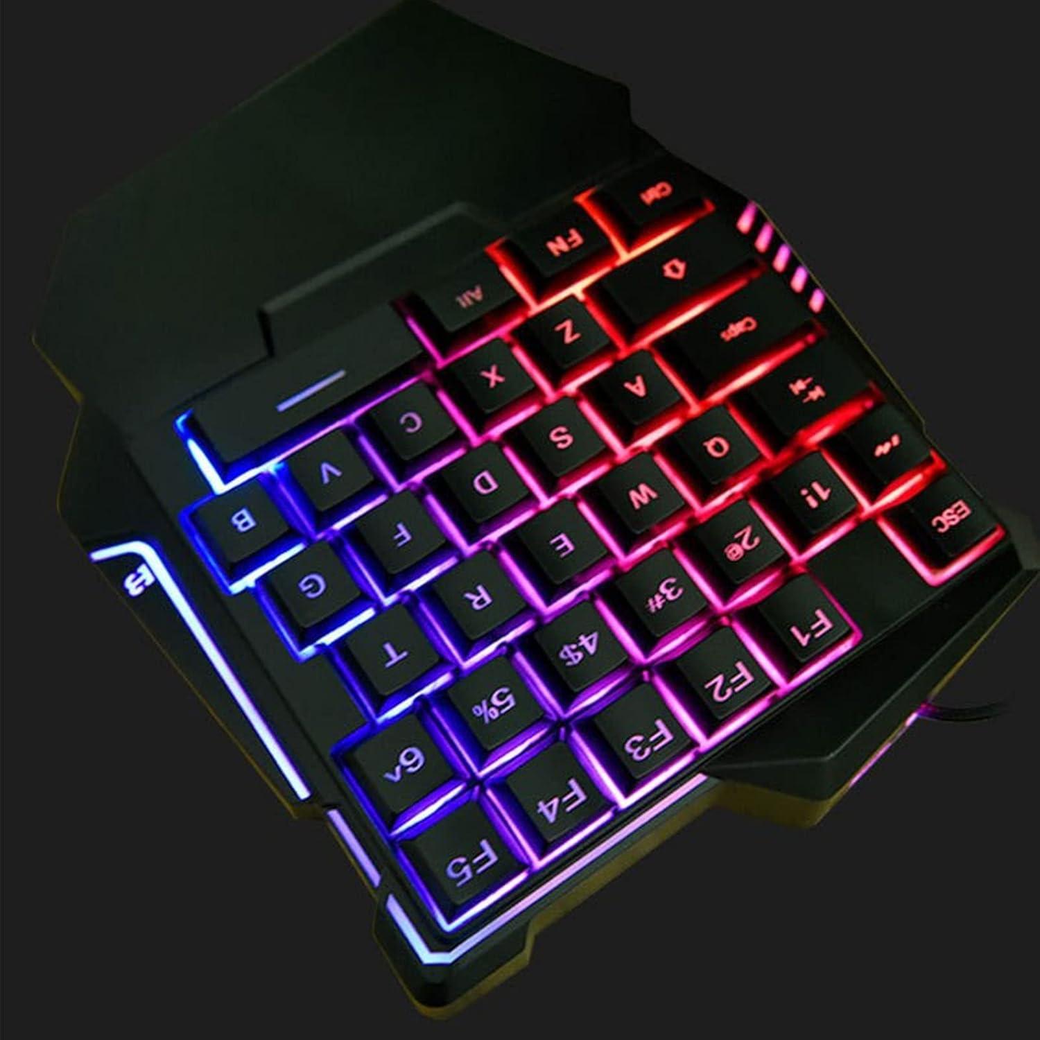 Teclado Mecánico Yosoo RGB Ergonómico para Juegos 35 Teclas