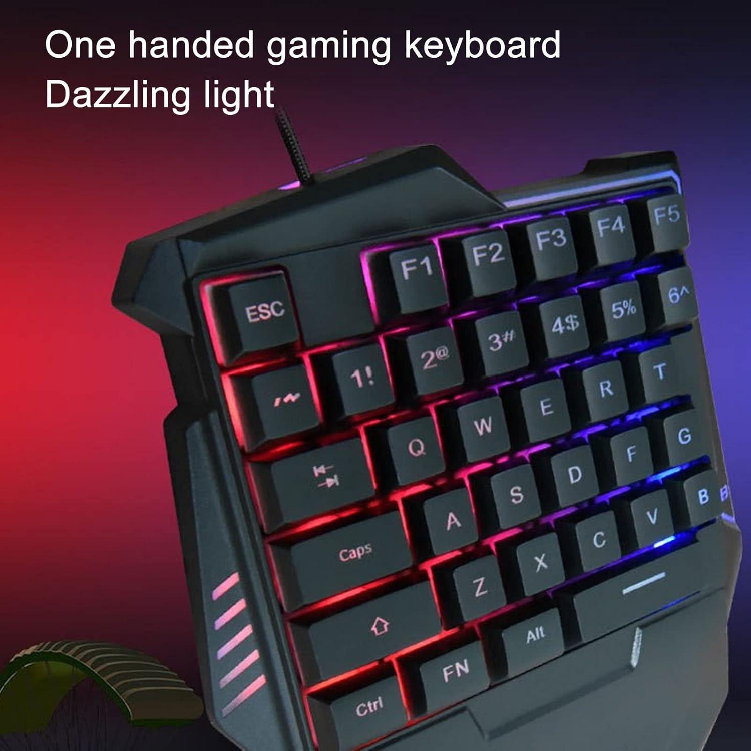 Teclado Mecánico Yosoo RGB Ergonómico para Juegos 35 Teclas