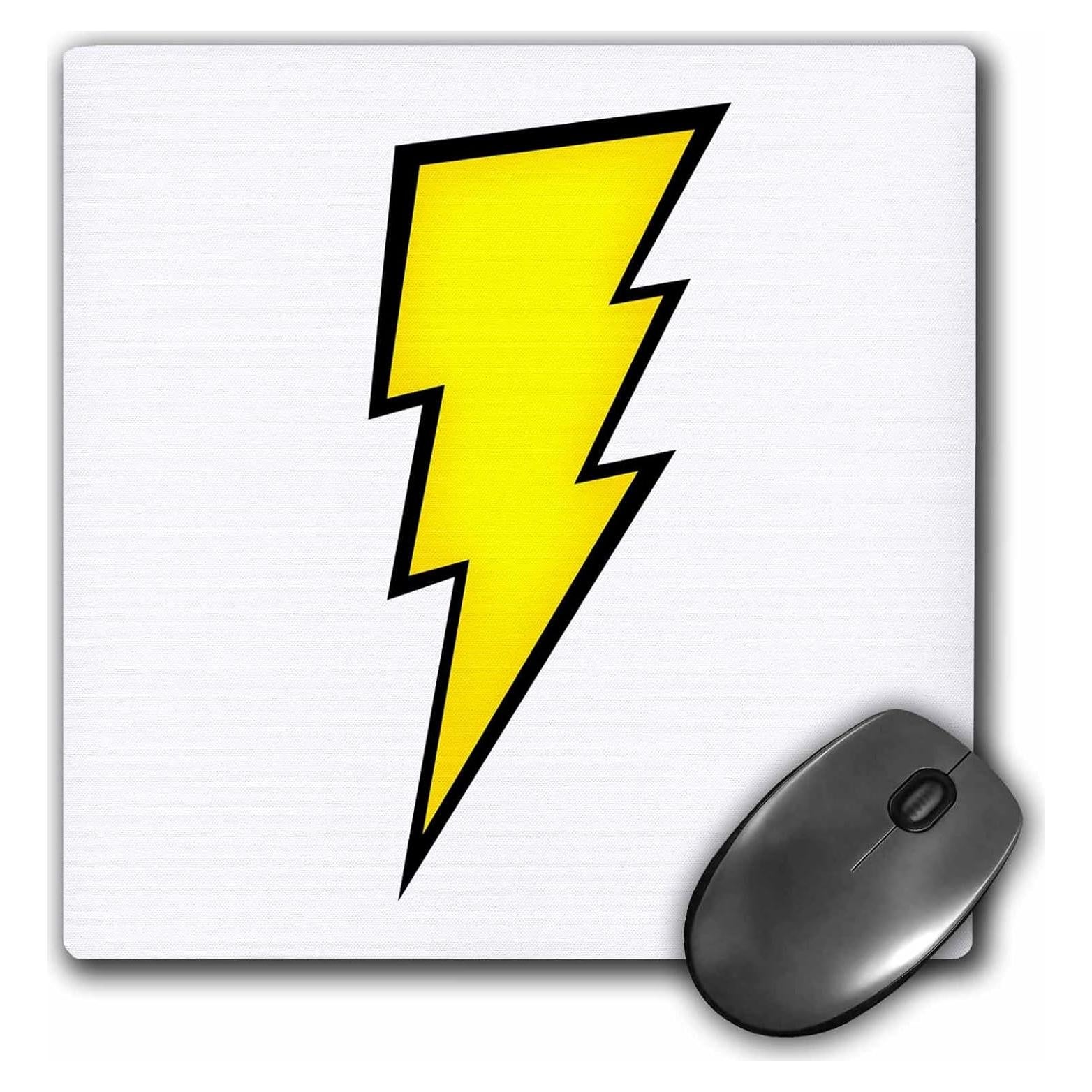 3dRose Mouse Pad Vintage Lightening Bolt - 8 by 8-Inches (mp_159585_1)