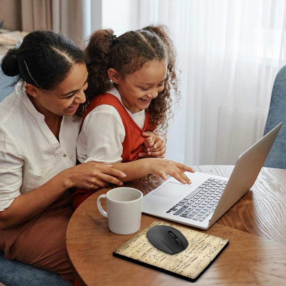 Alfombrilla de Ratón 3dRose Cuadrada Notas Musicales 20.32cm