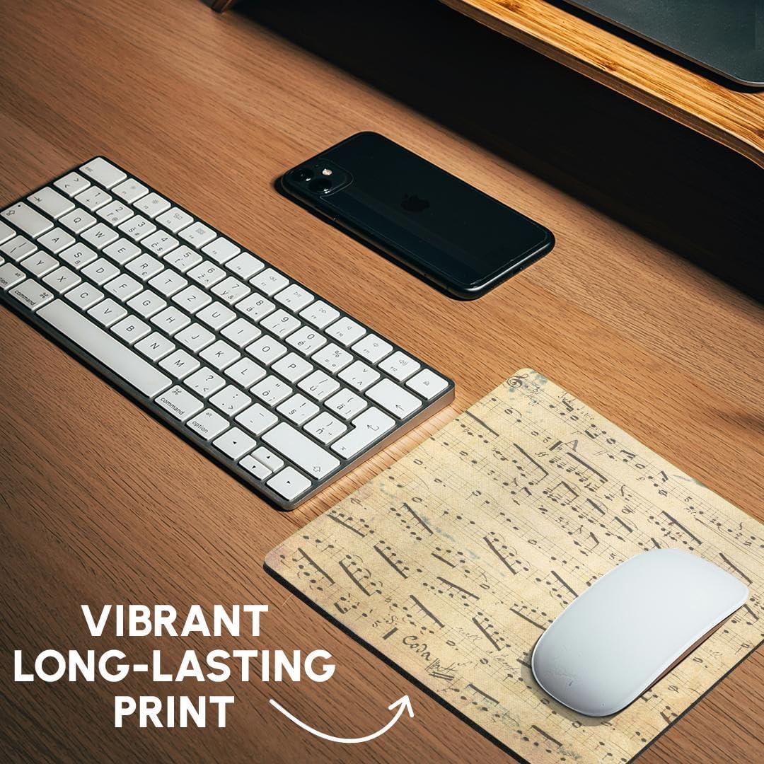 Alfombrilla de Ratón 3dRose Cuadrada Notas Musicales 20.32cm