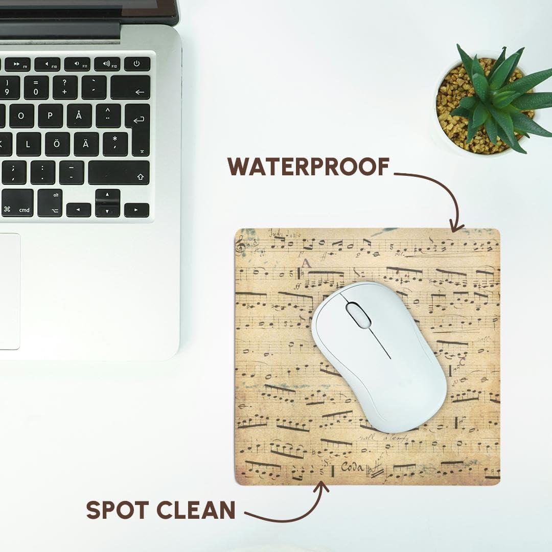 Alfombrilla de Ratón 3dRose Cuadrada Notas Musicales 20.32cm