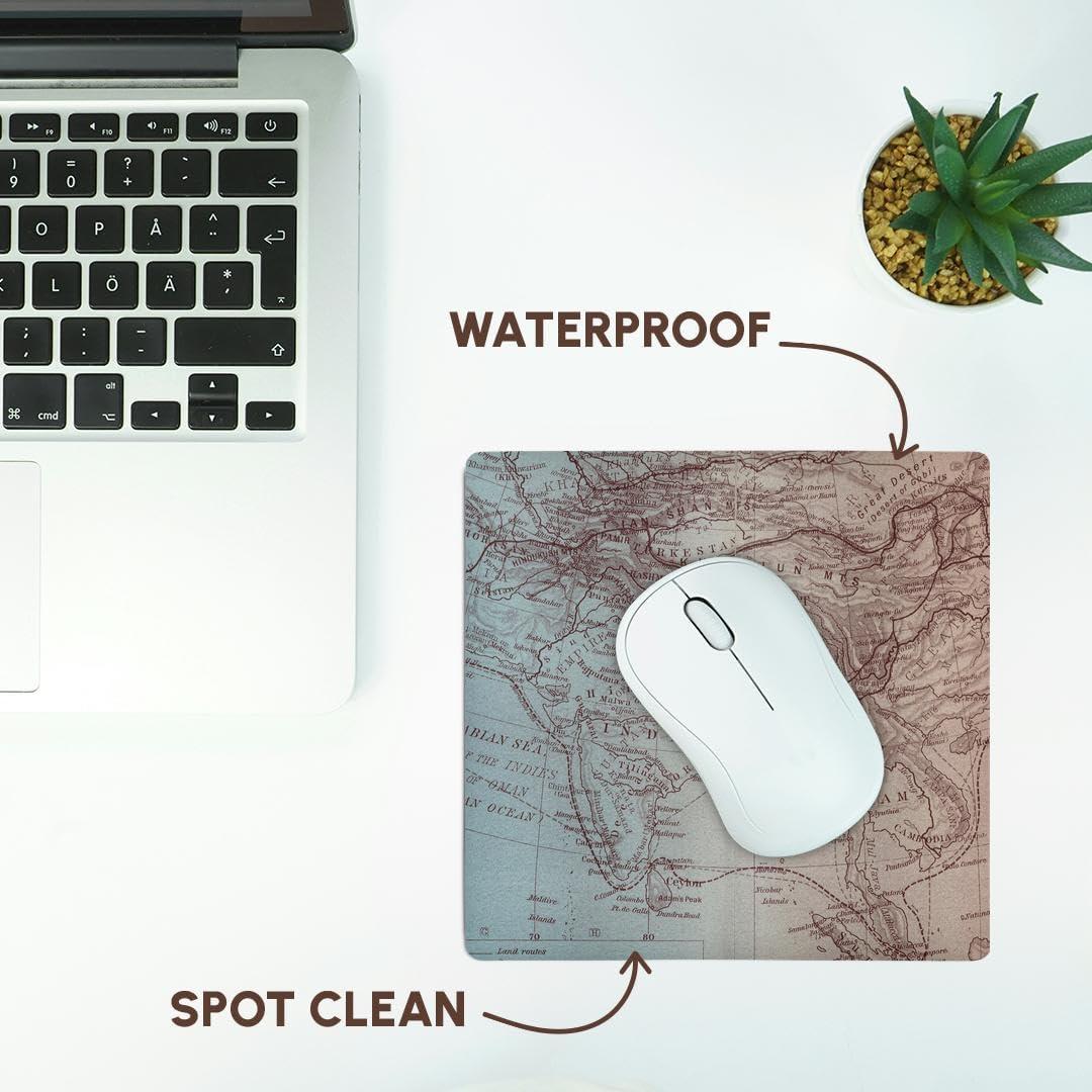 Alfombrilla de Ratón 3dRose Cuadrada 20.32x20.32cm Mapa Vintage