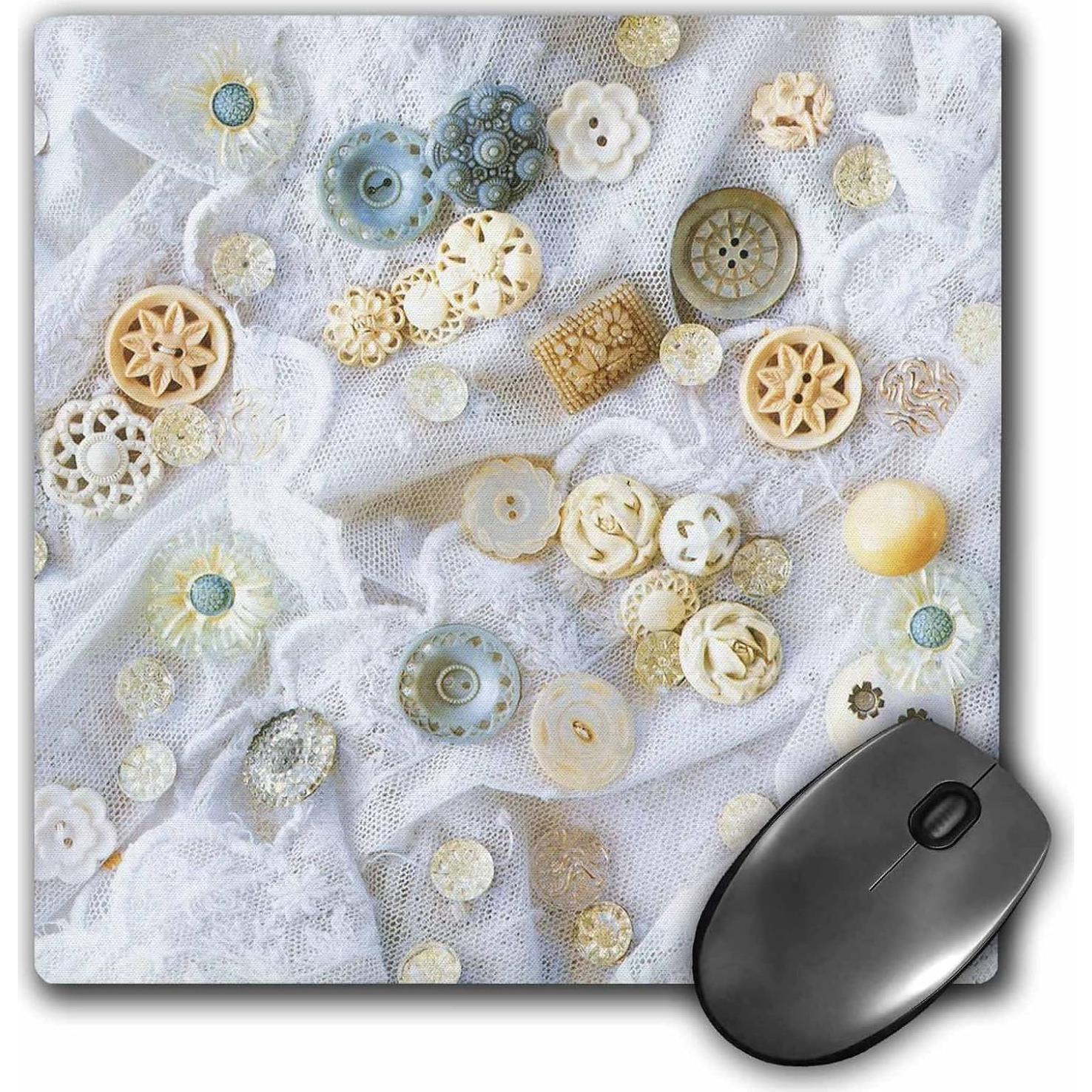 Alfombrilla de Ratón 3dRose Vintage Encaje 20.32x20.32cm