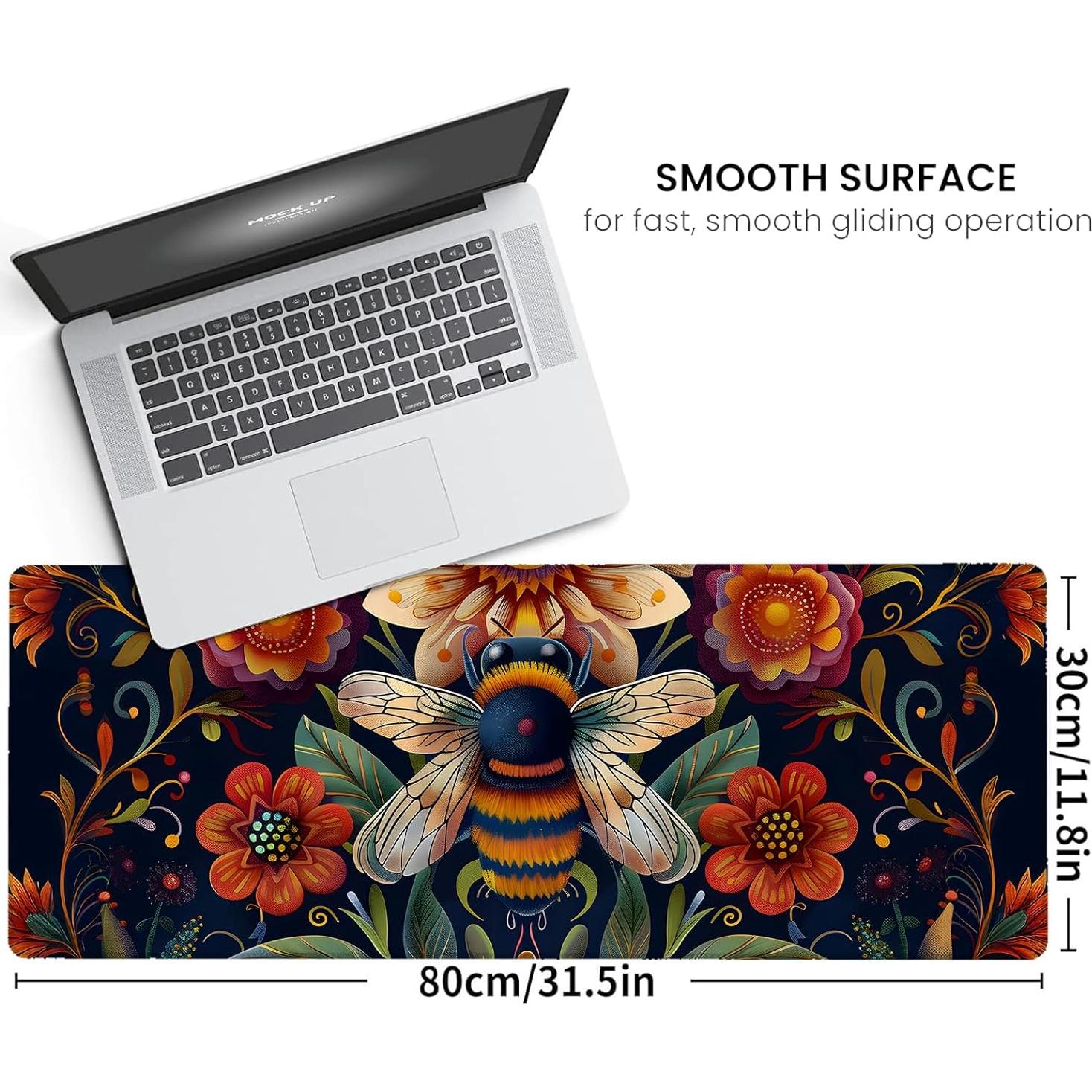 Alfombrilla de Ratón Grande MIEPOS Abeja 80x30 cm Antideslizante