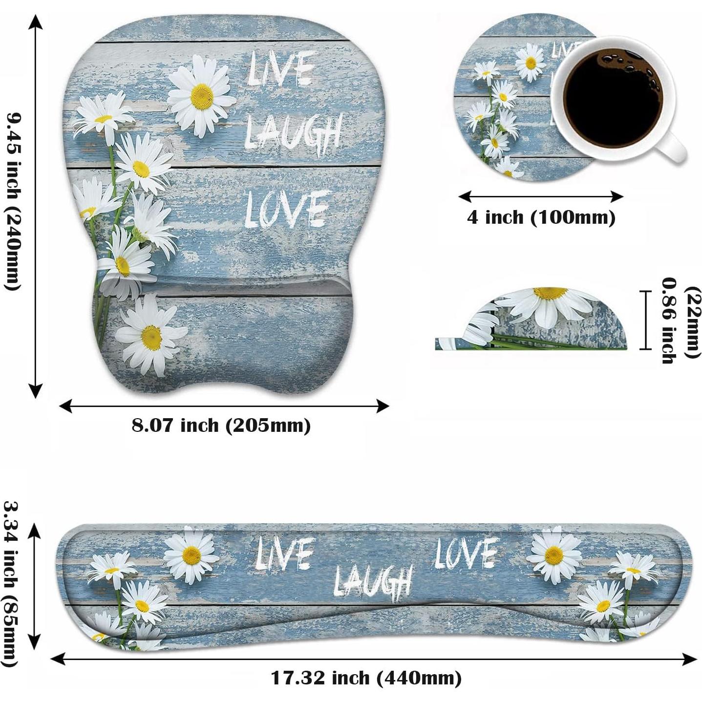 Juego de Soporte Ergonómico para Muñeca y Reposamuñecas Vintage