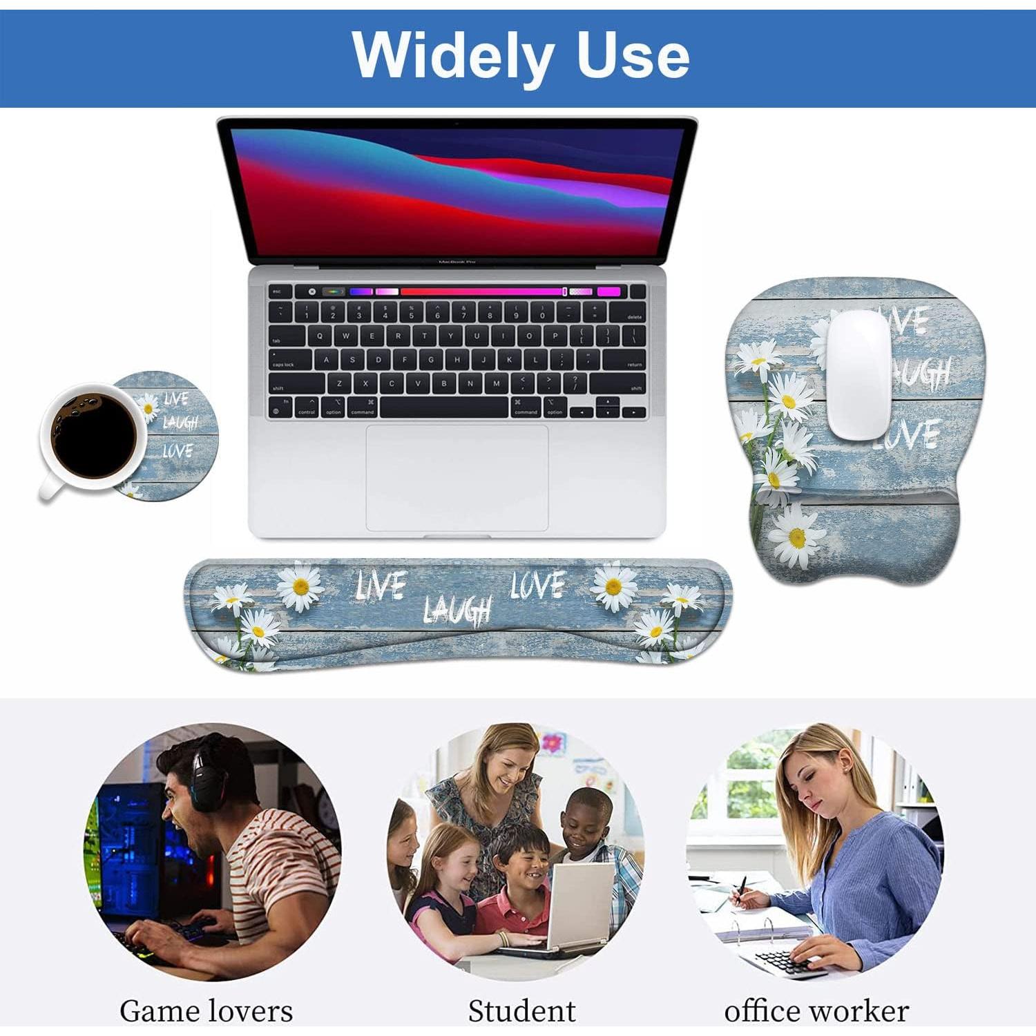 Juego de Soporte Ergonómico para Muñeca y Reposamuñecas Vintage