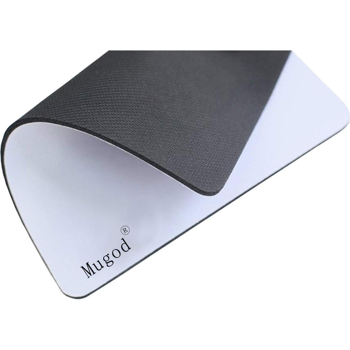 Mugod Old Books Mouse Pad Leaves Flowers Cup of Tea Inkwell and Feather Pen Vintage Gaming Mouse Mat Non-Slip Rubber Base Mousepad for Computer Laptop PC Desk Office&Home Working 9.5x7.9 Inch